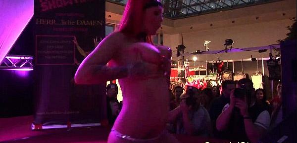  public lapdance with busty redhead